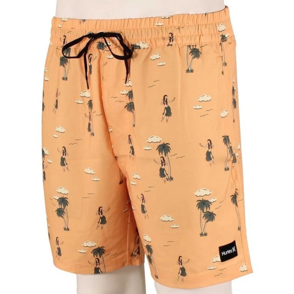 Hurley Hybrid Swim Trunks Hula Palm Tree Quick‎ Dry 4-Way Stretch XXL, NWT